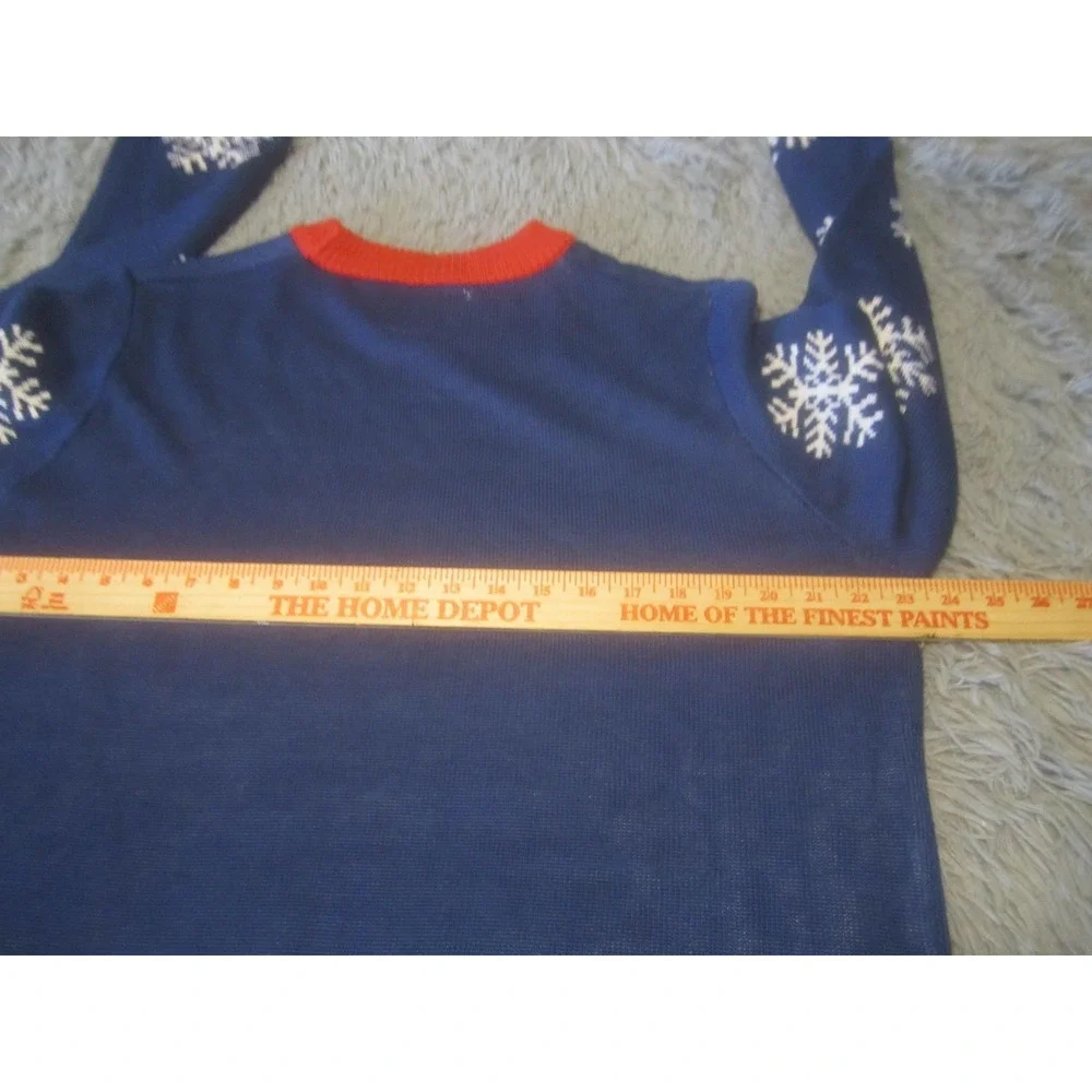 Tipsy Elves Sweater Mens XL Blue Trees Christmas Ugly Graphic Pullover